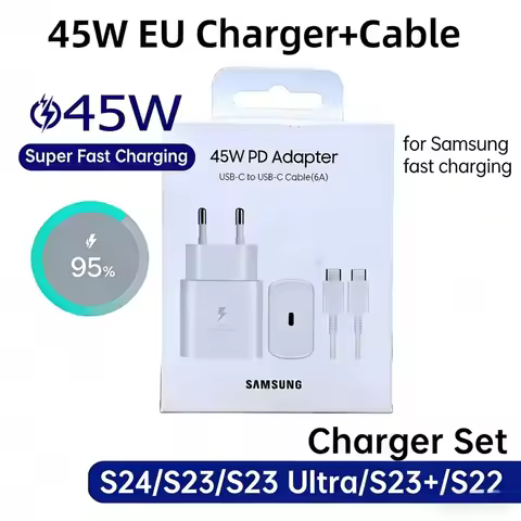 45W Original for Samsung Super Fast Charger EU Certified Adapter Type C for Galaxy Z Fold 5 4 3 Flip