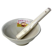 Motoju Ceramics Co., Ltd. Iwami ware mortar No. 4 diameter 12 cm, with pestle White mat
