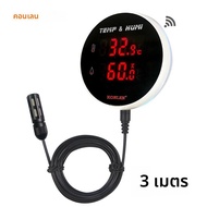 Tuya WIFI เครื่องวัดอุณหภูมิความชื้นอุณหภูมิความชื้นเซนเซอร์ 3 เมตรภายนอก Probe Smart Life Digital M