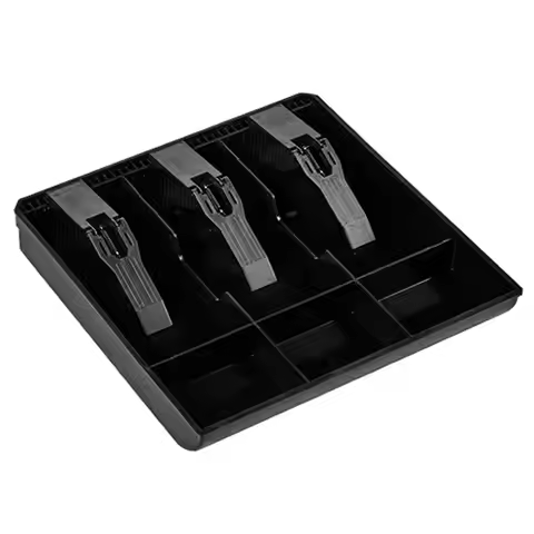 3 Grid Cash Drawer Petty Cash Money Storage Box Cash Register Insert Tray for Hotel Bank Restaurant 