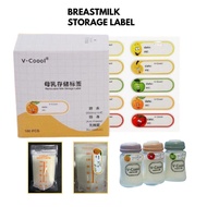 VCool Breastmilk Storage Bottles label ,  Breastmilk Storage Sticker Label