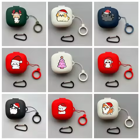 For Haylou GT6 GT7 G3 T15 GT3 / MoriPods ANC case Cartoon dogs/christmas cover Silicone Earphone Cas