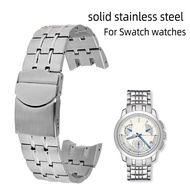 High Quality Solid Stainless Steel Watchband For Swatch YRS403 412 402G IRONY series Men's Metal Wat