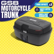 GSB Box Motosikal Box Motor Givi Top helmet Box Trunk 47L motosikal Kotak penyimpanan aksesori motos