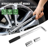 3PCS Tyre Wrench Telescoping Lug Wrench Spanner L Shape Lug Wheel Wrench with Nut Sockets Wrench Car Repair Tools 17/19 and 21/23mm