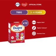 [Bundle of 12] Dumex Dugro Stage 4 Children Growing Up Milk Powder Formula 700g (3-6 Years)