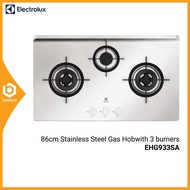 Electrolux EHG933SA 86cm Stainless Steel Gas Hob with 3 Burners
