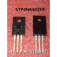10PCS/LOT STP4NK60ZFP P4NK60ZFP 4N60 TO-220F MOS FET NMKW