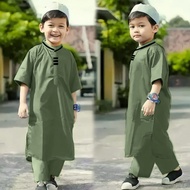 Baju Koko Anak Laki Laki Model Pakistan LIS Terbaru 2025 Bonus Peci / Kurta / Baju Setelan Anak / Ba
