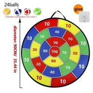 A 35.44-Inch Oversized Toy Set Featuring Sticky Balls And a Dartboard, Including 24 Balls, Perfect f