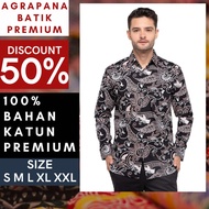 Atasan Baju Kemeja Kameja Batik Kerja Kondangan Katun Kantor Kampus Tulis Couple Pasangan Pria Cowok