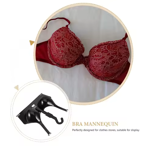 2Pcs Bra Mannequin Hanging Women Bra Display Stand Plastic Holder for Underwear Shop Clothes Store U