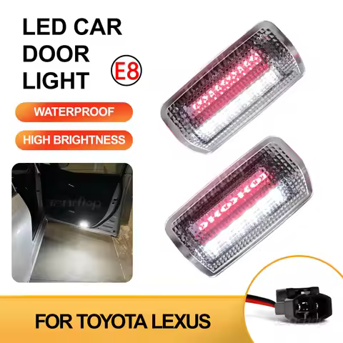 Led Door Courtesy Light Bulbs White/Red For Toyota Land Cruiser 200 Series 150 Series Prado MK4 J150