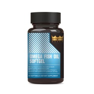 Crown Elite Premium Omega 3 Fish Oil Softgels, Essential Omega 3 Fatty Acids for Heart Health, Brain