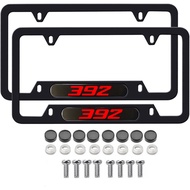 2PCS Bingkai Plat Nombor Serasi dengan Kereta Dodge Challenger Durango SRT 392, Pemegang Plat Nombor