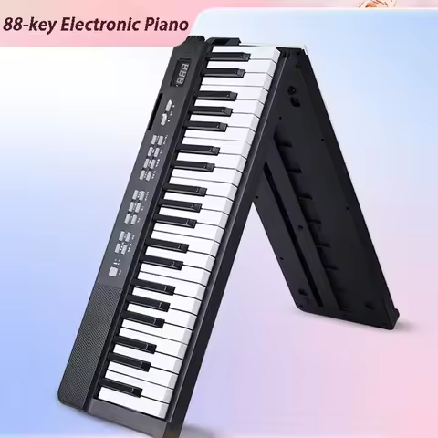 Folding Adult Electronic Piano 88 Keys Professional Midi Bluetooth Controller Keyboard Portable Orga