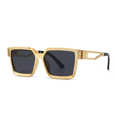 Fashion Vintage Square Gold Sunglasses Women For Men Sun Glasses Punk Shades Luxury Brand Designer C