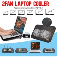 #ReadyStock Kipas Kuat LED 2 USB Kipas Penyejuk Laptop Stand Pad Penyejuk Laptop Kipas Laptop Coolin