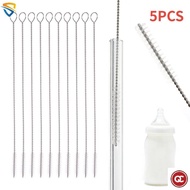 QC 5Pcs Multipurpose Efficient Long Handle Straw Brush Reusable Ultrafine Cleaning Brushes Practical