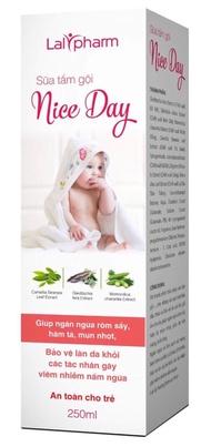 Sữa tắm gội cho bé Nice day giúp ngăn ngừa rôm sảy  mụn nhọt hăm tã