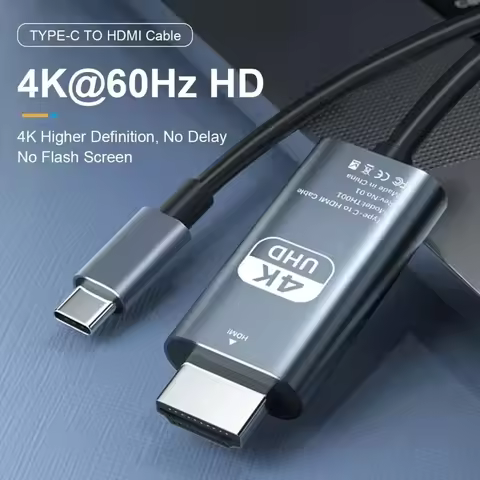 USB C to HDMI 4K Adapter, Type-C HDMI Converter for Phone, Laptop, MacBook, iPad & Projector