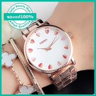 [พร้อมกล่อง] สต๊อกแน่น! FOSSIL เดิมนาฬิกาแบรนด์ชั้นนำใหม่สำหรับผู้หญิงที่มีตราสินค้าหรูหราทองแฟชั่นส่องสว่างสแตนเลสนาฬิกาข้อมือสุภาพสตรี