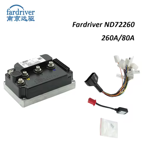 Fardriver 1500W Electric Motor Controller ND72260 MiNi12 Hall Programmable BLDC Controller 72V 260A 