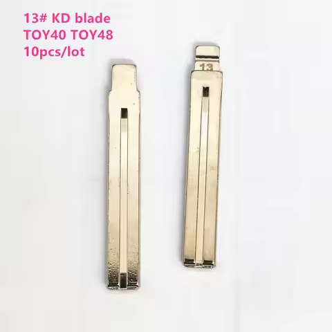 10pcs 13# TOY40 TOY48 KD Key Blade Toy48FH Uncut Flip Metal Remotes Key Blank for Lexus,Toyota IX35 