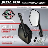 Nolan ALPHA BLACK FULL Aluminum CNC Universal rearview mirror