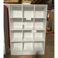 SHIRO Furniture 8 Cube 12 Compartment File Cabinet Almari Buku Kabinet Bookshelf Bookcase White Colo