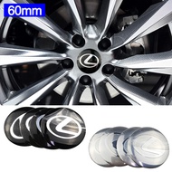 4Pcs 60mm Car Wheel Center Hub Caps Sticker for Lexus IS250 IS350 ES250 ES300 ES350 RX350 RX400 GX30