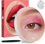 Magnifying Mirror 40X with Suction Cups, 4.5inch Travel 40X Magnified Round Makeup Mirror with High 