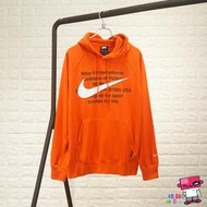 球鞋補習班 NIKE NSW SWOOSH HOODIE 連帽T 橘紅 大學T 長袖 文字LOGO CJ4864-891