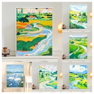 【PL】field landscape 5D Diamond Painting Set Square drill / Round drill Crystal Cross Stitch Full Dia