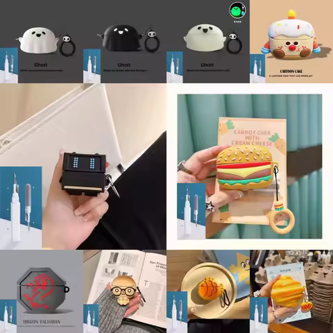3D Cartoon Robot Hamburger Drop resistant Earphone Case For SONY WF-1000XM6 shockproof Earphone Cove