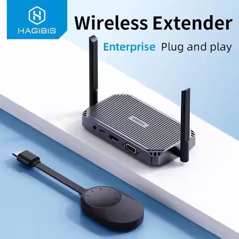 Hagibis Wireless HDMI Transmitter and Receiver HDMI Extender Kits Wireless Display Dongle for TV Cam