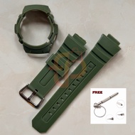 Replacement Strap & Bezel Armygreen AW-591 AW-590 AW-5230 AWG-M100 AWG-M101 AW-582B G-7700 G-771