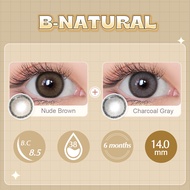 【Buy 2 Get 4 Gifts-14mm】2 Pairs Magister Natural Contact Lens With Power (0.00~-6.00) + 2 Lens Cases