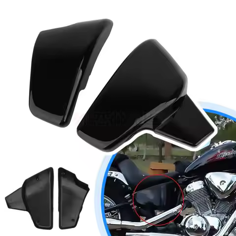 Motorcycle Side Battery Fairing Cover Black For Honda VLX 600 1999-2008 VT 600 C CD Shadow VLX Delux