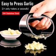 SOPHIA Manual Garlic Presser Curved Garlic Grinding Slicer Chopper Kitchen Garlic Press Stainless St