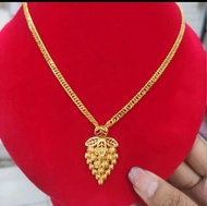 Kalung Rantai Sultan Free Liontin Anggur Terbuat dari Koin Anti luntur Anti Karat/Kalung Titanium Be
