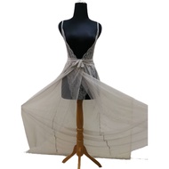 [ RedPink ] Lingerie Long Dress Elegant Luxurious Looks Premium Transparent Deep Bra Flower Motif Be