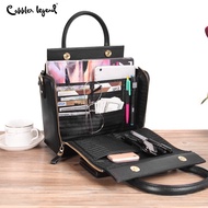 Cobbler Legend Black Handbag for Women Genuine Leather Sling Shoulder Bag Woman Zipper Messenger Bag