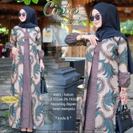 READY Baju Gamis Batik Wanita Terbaru Kombinasi Muslim Jumbo 2021