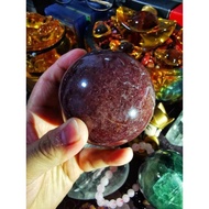 Strawberry Quartz Sphere/Ball 77mm (wt641. 9g) [Crystal]
