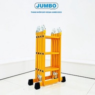 Thang nhôm gấp 4 đoạn JUMBO B303, chữ A - 1.7m, chữ I - 3.5m, 14 tư thế sử dụng, tải trọng 300kg, sơ