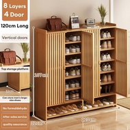 Striped Shoe Cabinet Bamboo Shoe Cabinet Nordic Tipping Bucket Cabinet