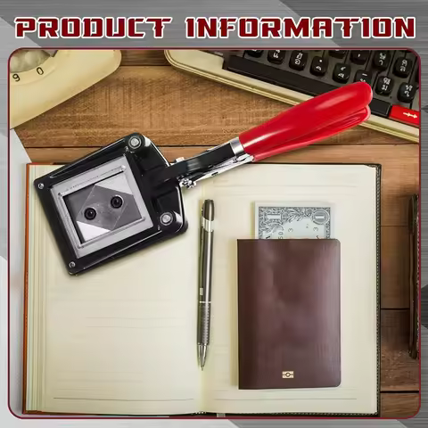 Handheld Passport Photo Cutting Machine Photo ID Die Cutting Machine Hole Punch Suitable for Office(