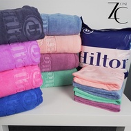 Hot sale ✽TUALA MANDI DEWASA SERAP AIR  TOWEL HOTEL  HILTON  2 DALAM 1  TUALA MANDI + TUALA MUKA  BA