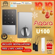 SG STOCK Aqara U100 Smart Door Lock | 2 Years Aqara Warranty | SG Local | Free E1 Hub 2 NFC Cards In